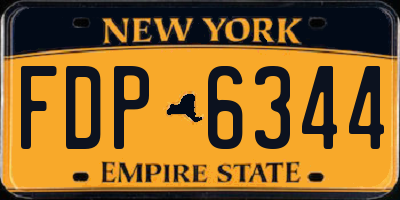 NY license plate FDP6344