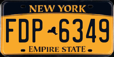 NY license plate FDP6349