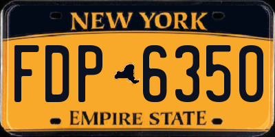 NY license plate FDP6350
