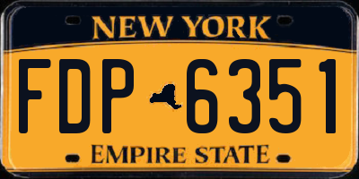NY license plate FDP6351