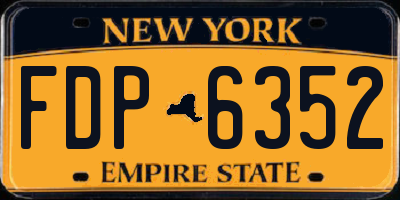 NY license plate FDP6352