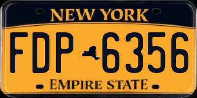 NY license plate FDP6356