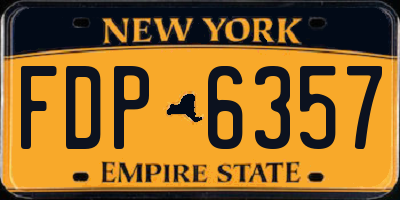 NY license plate FDP6357