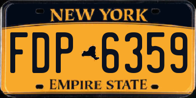 NY license plate FDP6359