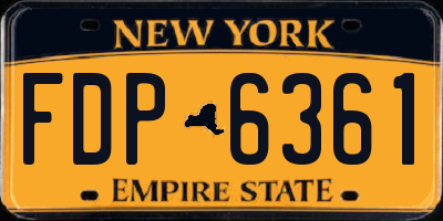 NY license plate FDP6361