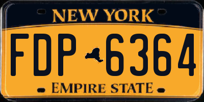 NY license plate FDP6364