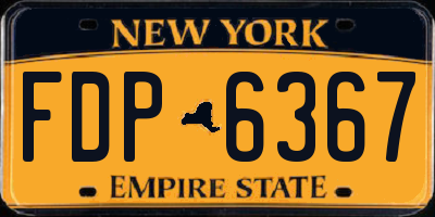 NY license plate FDP6367