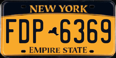 NY license plate FDP6369