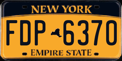 NY license plate FDP6370
