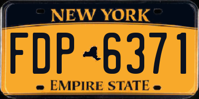 NY license plate FDP6371