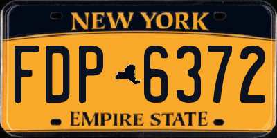 NY license plate FDP6372
