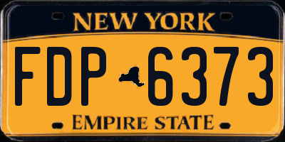 NY license plate FDP6373