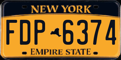 NY license plate FDP6374