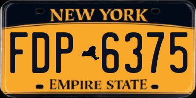 NY license plate FDP6375