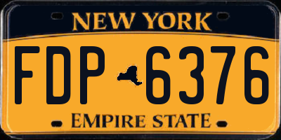 NY license plate FDP6376