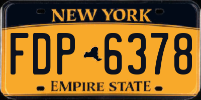 NY license plate FDP6378