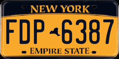 NY license plate FDP6387