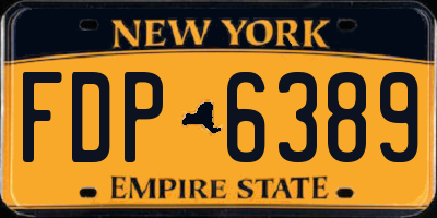 NY license plate FDP6389