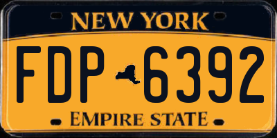 NY license plate FDP6392