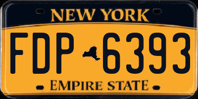 NY license plate FDP6393