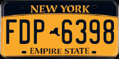 NY license plate FDP6398