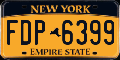NY license plate FDP6399