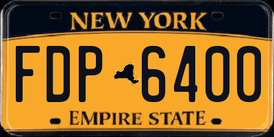 NY license plate FDP6400
