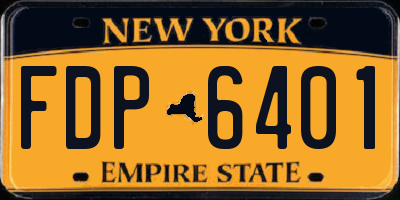 NY license plate FDP6401