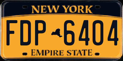 NY license plate FDP6404
