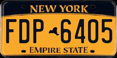 NY license plate FDP6405