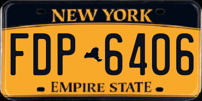NY license plate FDP6406