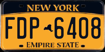 NY license plate FDP6408