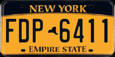 NY license plate FDP6411
