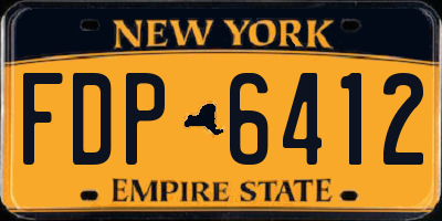 NY license plate FDP6412