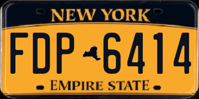 NY license plate FDP6414