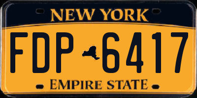 NY license plate FDP6417