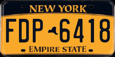 NY license plate FDP6418