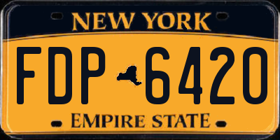 NY license plate FDP6420