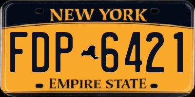 NY license plate FDP6421