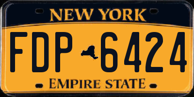 NY license plate FDP6424