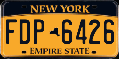 NY license plate FDP6426