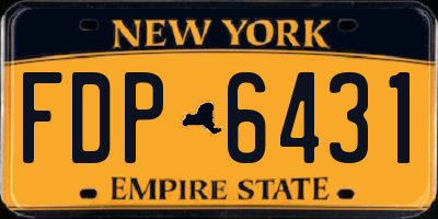 NY license plate FDP6431