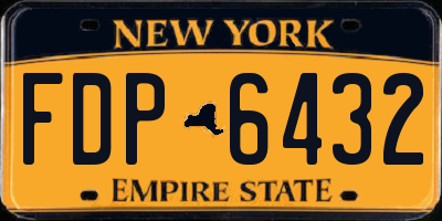 NY license plate FDP6432