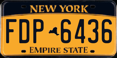 NY license plate FDP6436