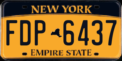NY license plate FDP6437