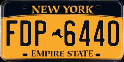 NY license plate FDP6440