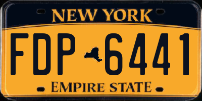 NY license plate FDP6441
