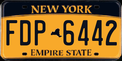 NY license plate FDP6442