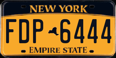NY license plate FDP6444