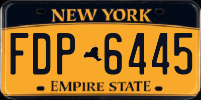 NY license plate FDP6445